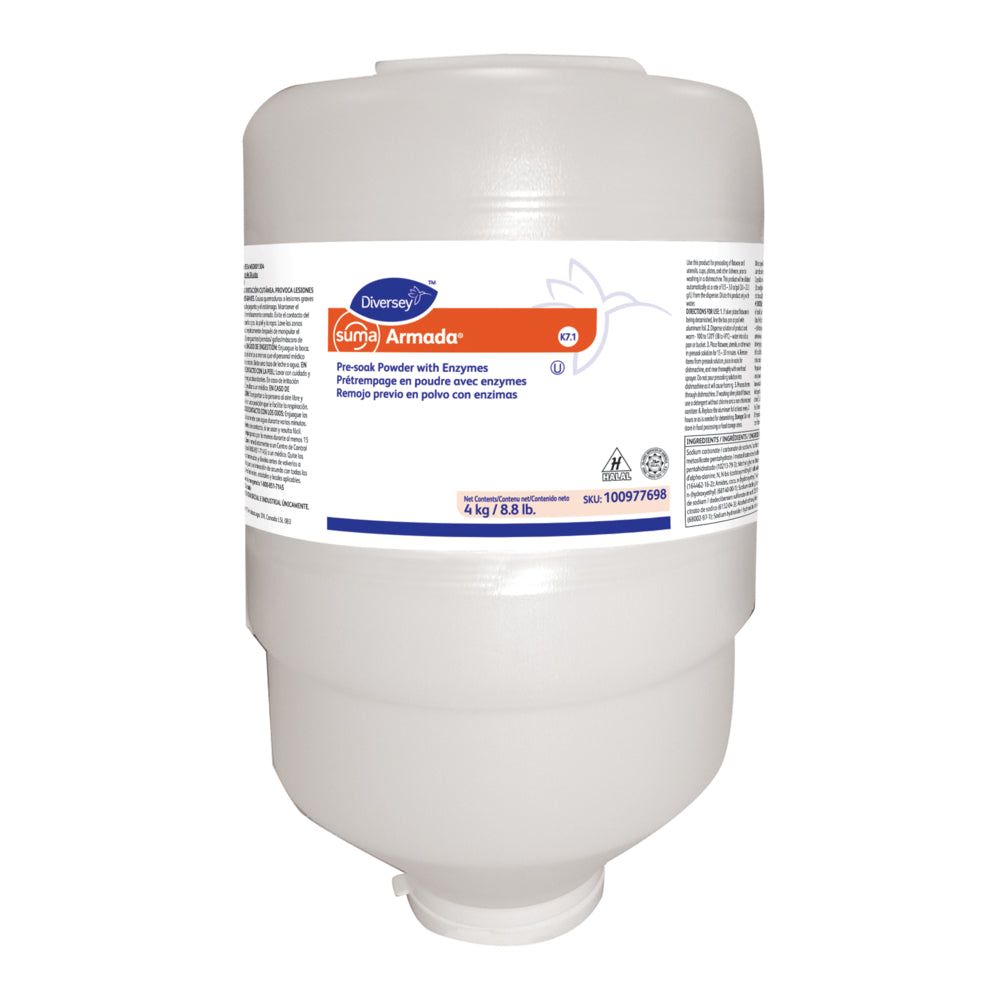 Poudre de pré-trempage Diversey Suma Armada, 4 kg, paquet de 2