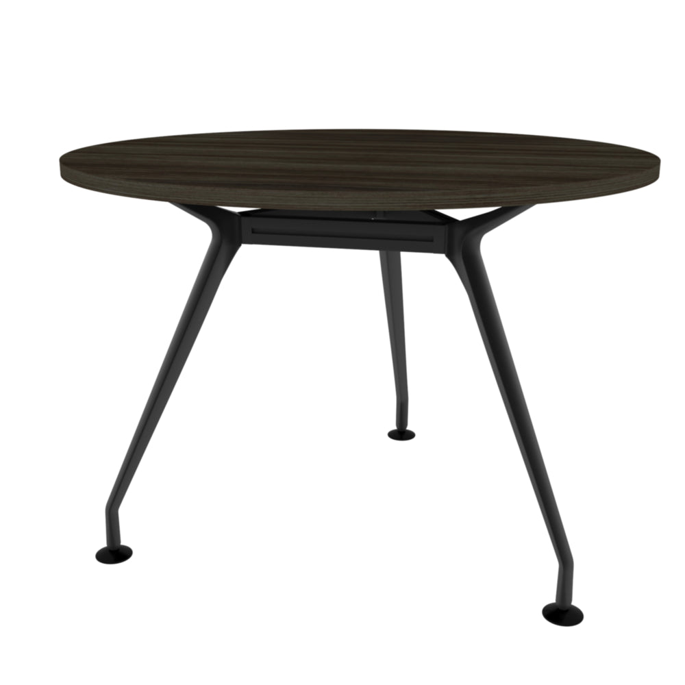 Table de réunion ronde haut de gamme Heartwood HDL Innovations pour 5 personnes - Gris crépuscule noir