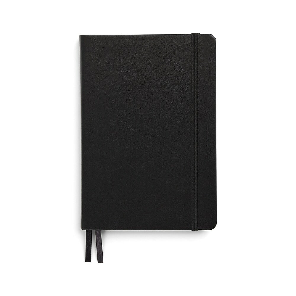 Journal ligné à couverture souple moyenne TRU RED - Noir