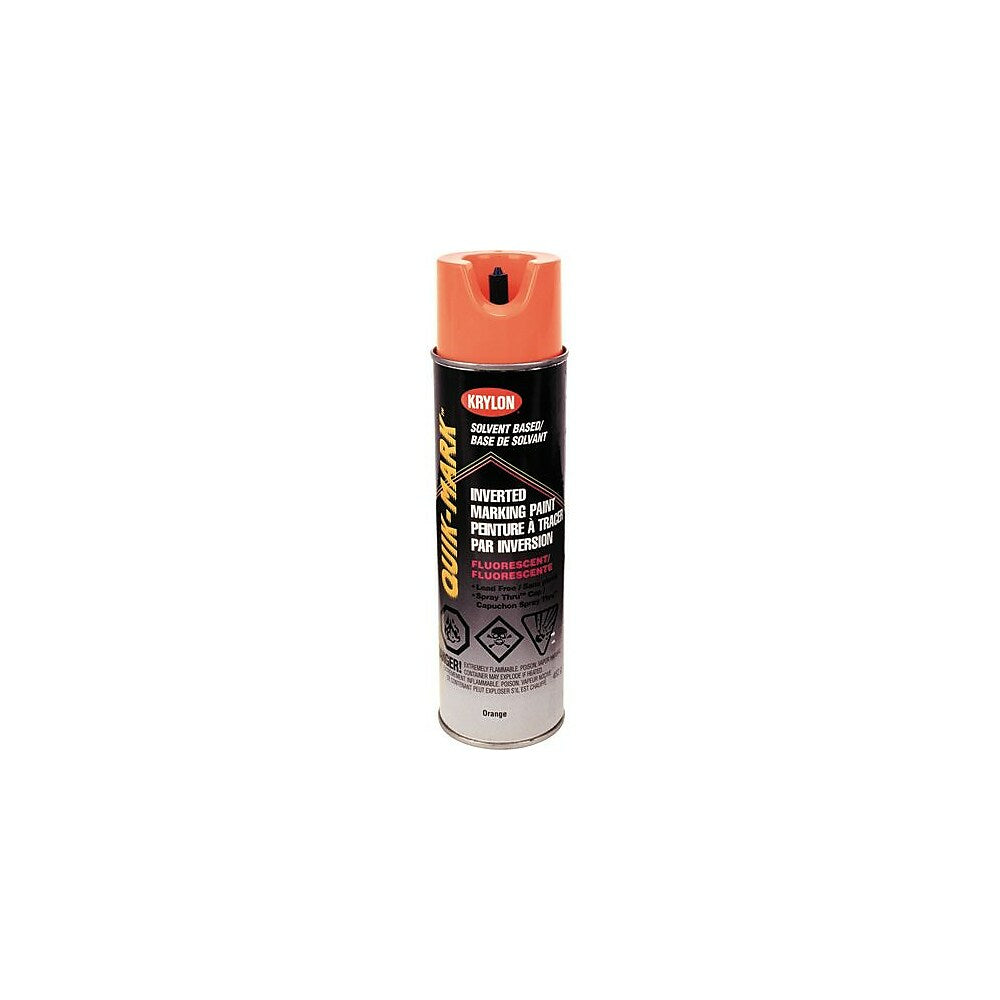 Krylon Industrial Quik-Mark Fluorescent Orange Solvent Based Marketing Paint 17oz (A03702)