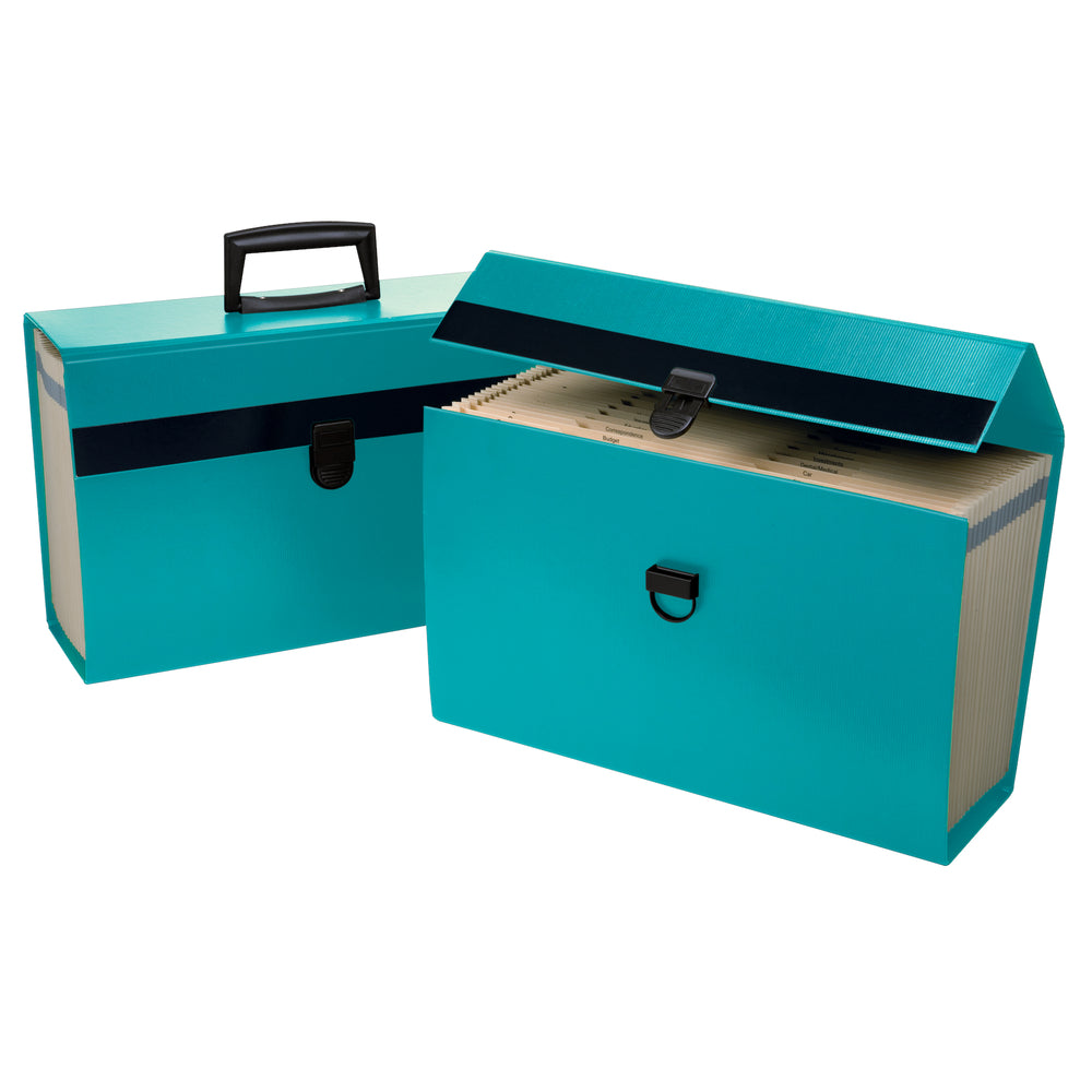 Organiseur extensible Pendaflex Portafile avec 19 pochettes - Format lettre/légal - Turquoise foncé