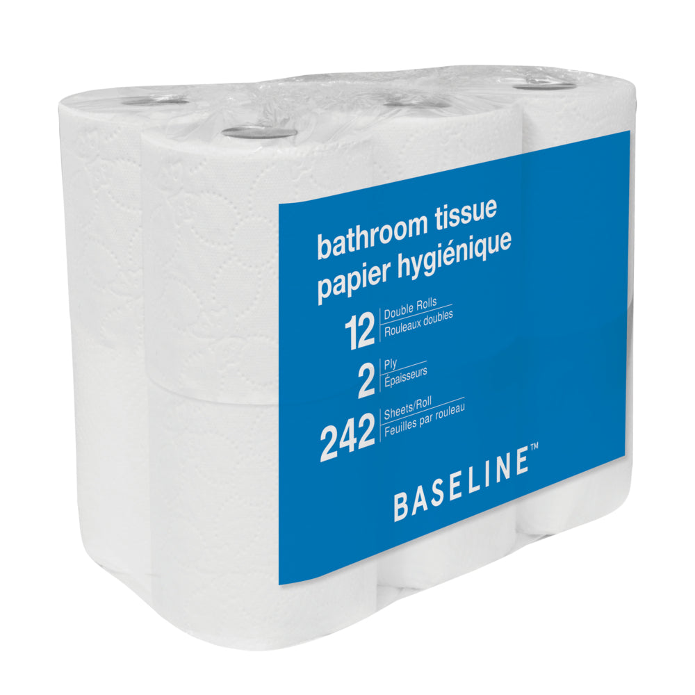 Papier hygiénique Baseline - 242 feuilles par rouleau - Paquet de 12