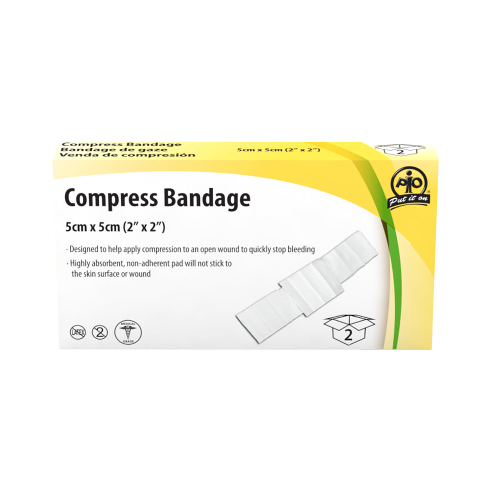 Wasip Compress Bandage - 2" x 2" - 2 Pack