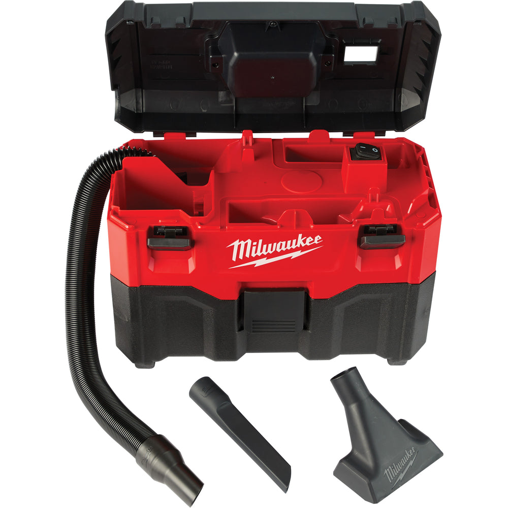 Milwaukee M18 Cordless Wet/Dry Vac, 2 Gallons Capacity