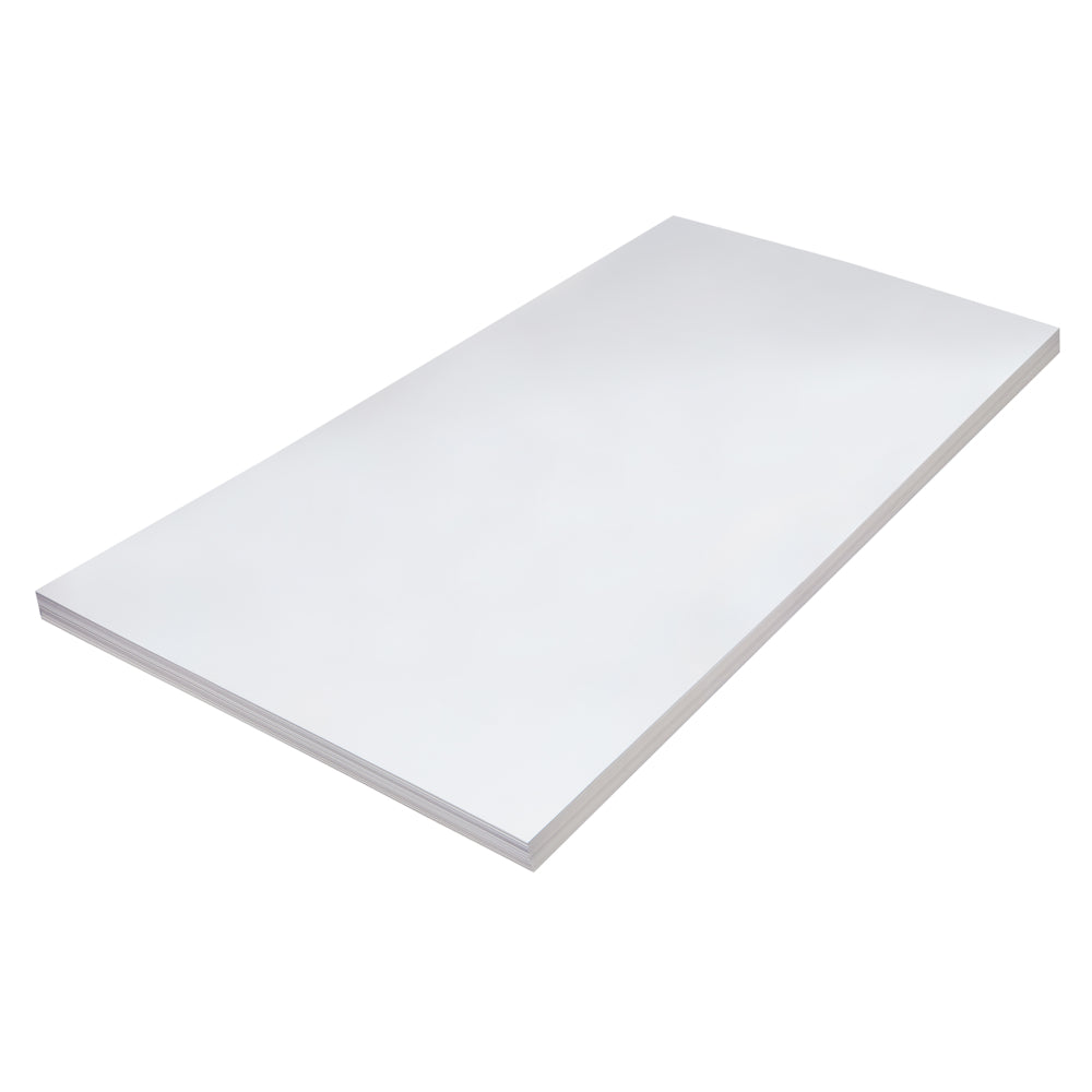 Carton épais Pacon, blanc, 61 cm x 91,4 cm, 100 feuilles/paquet