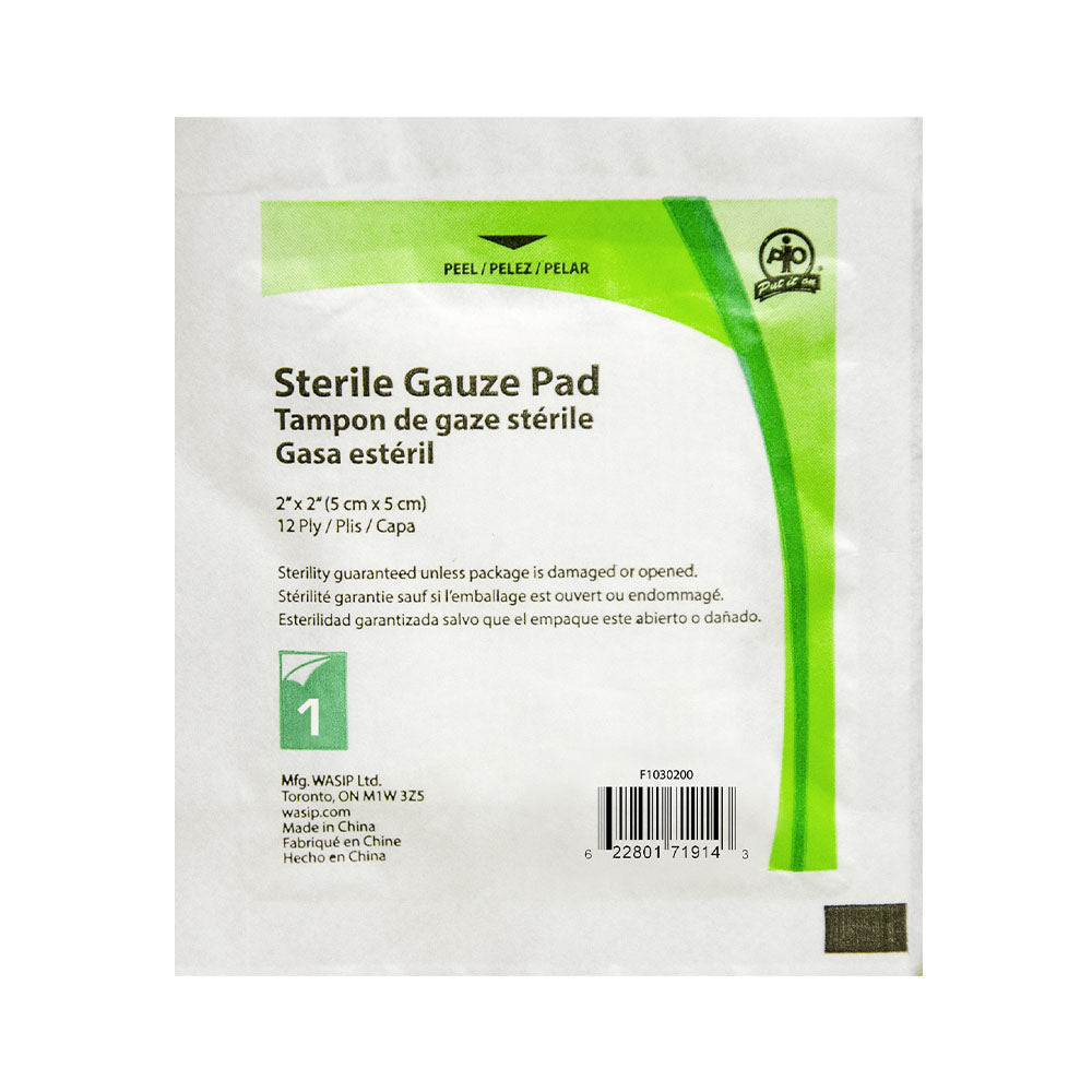 Wasip Gauze Pads - 5cm x 5cm - 6 Pack