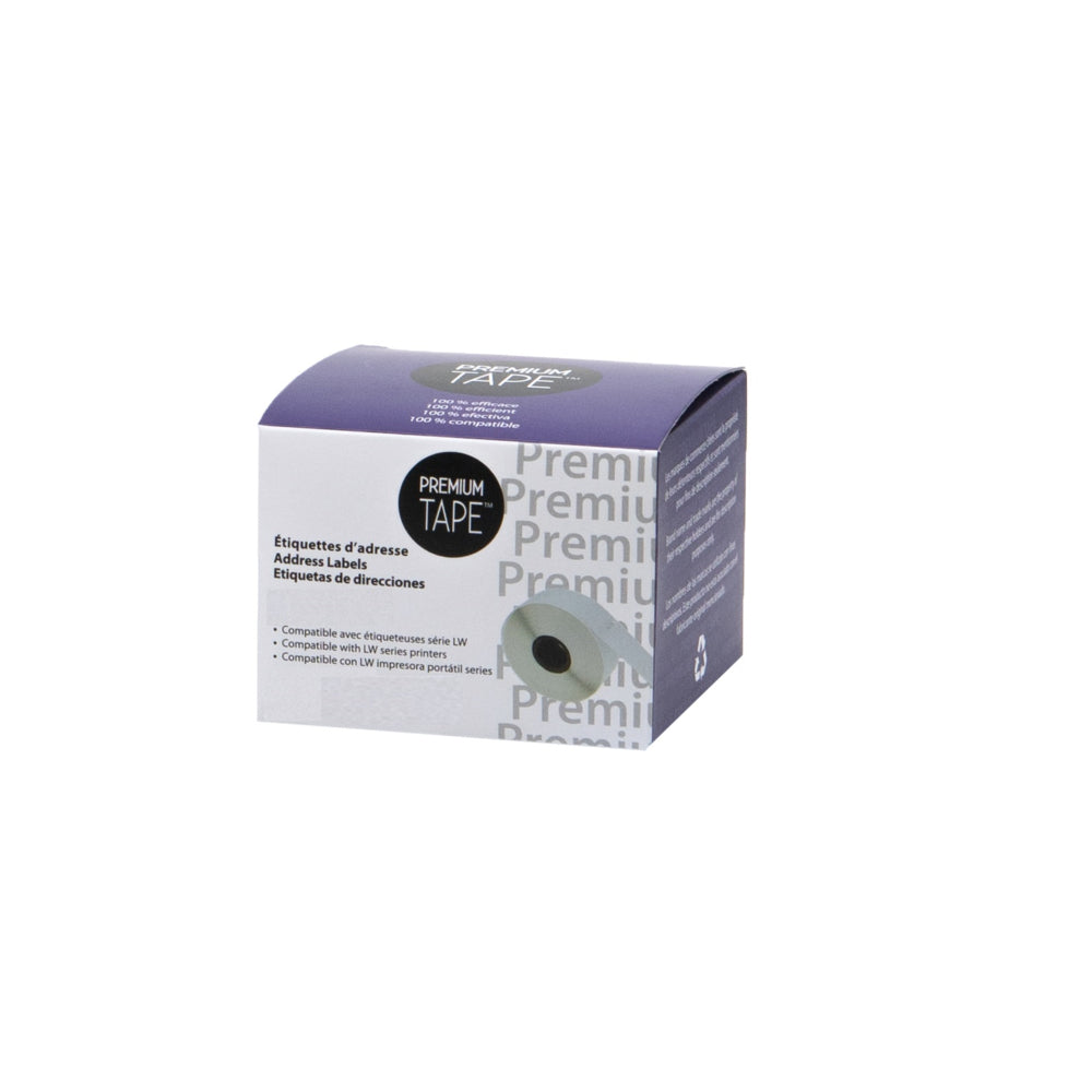 Premium Tape Label Tape - Compatible with Dymo 1926208 - 12mm - Black on White
