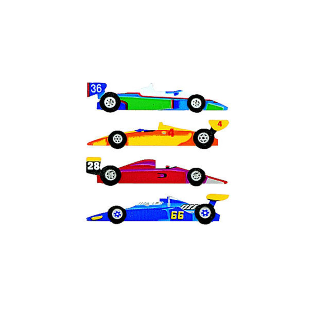 Silver Lead-Sandy Lion Stickers - Racing Cars