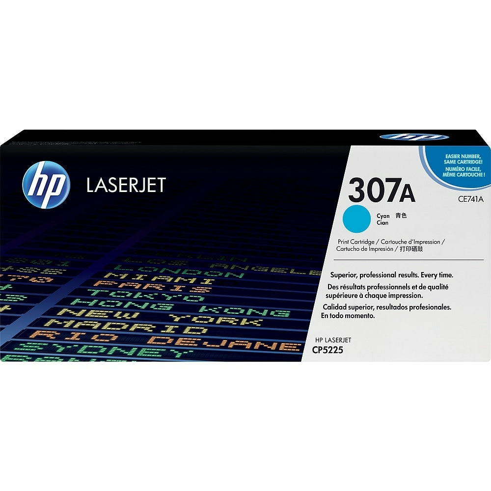 Cartouche de toner cyan HP 307A LaserJet d'origine (CE741A)