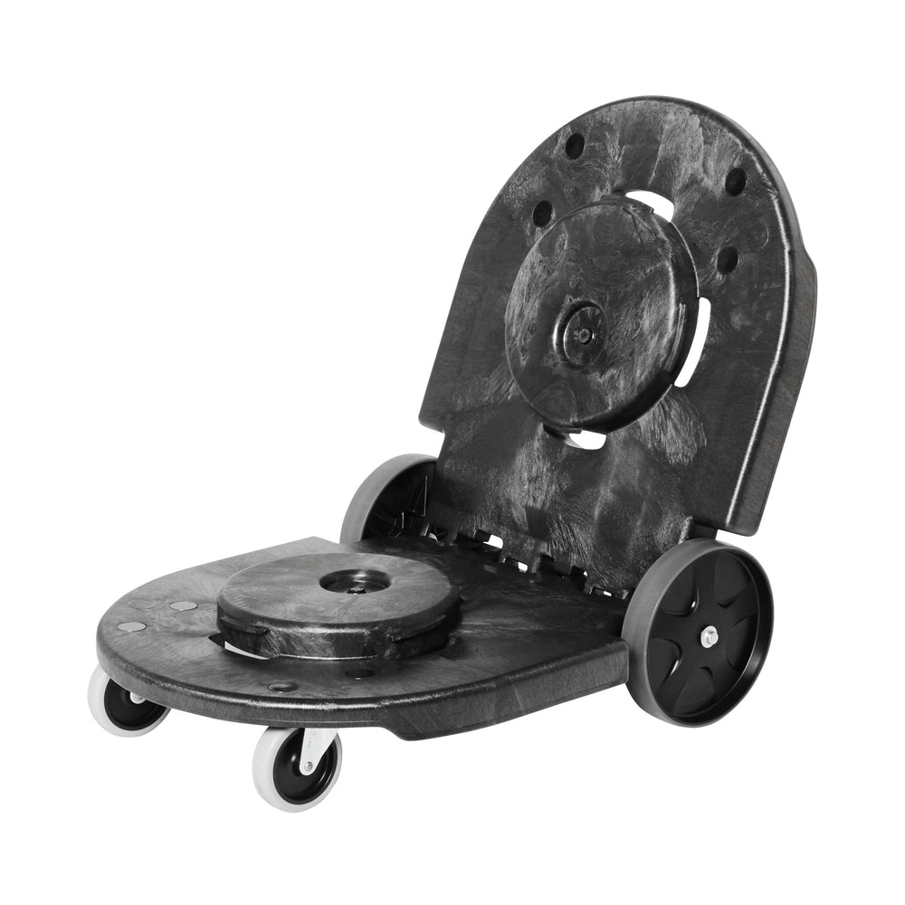 Chariot tandem Brute Commercial en caoutchouc - Noir