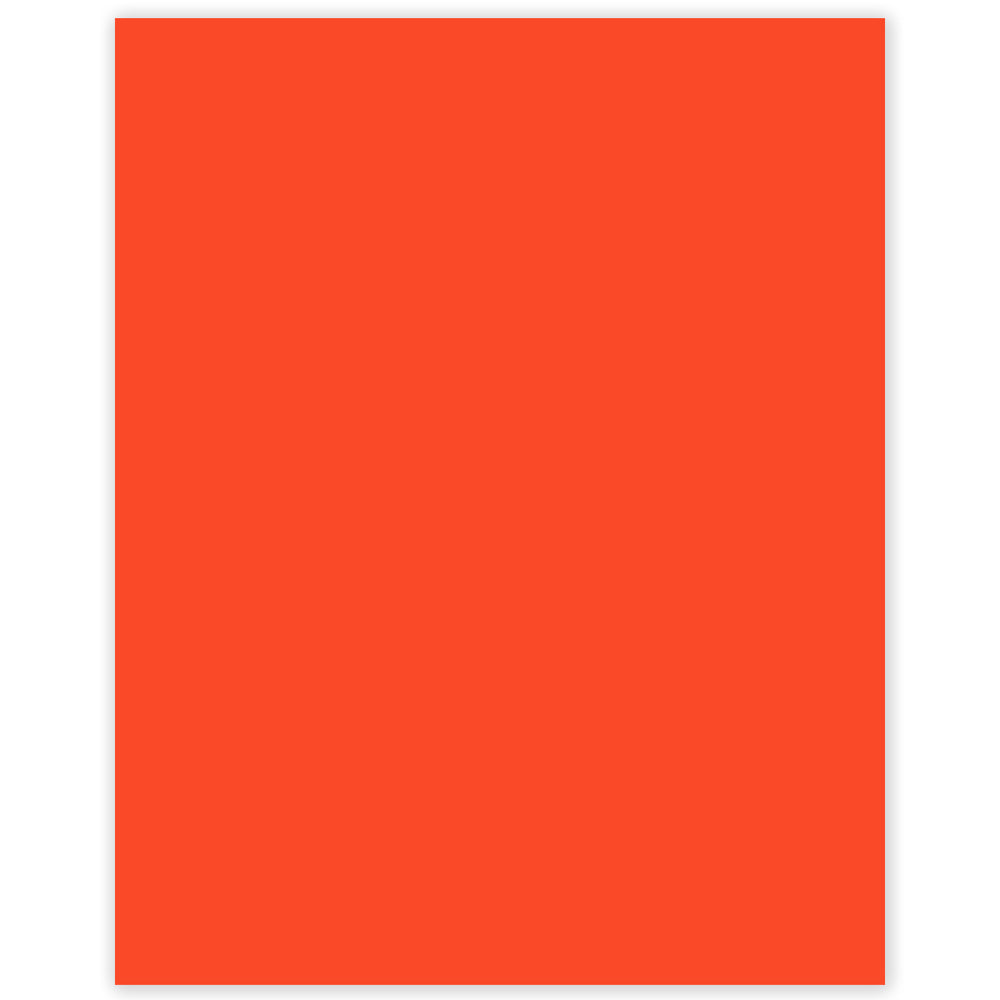 Carton pour affiches UCreate Neon Coated, rouge fluo, 55,9 cm x 71,1 cm, 25 feuilles/paquet