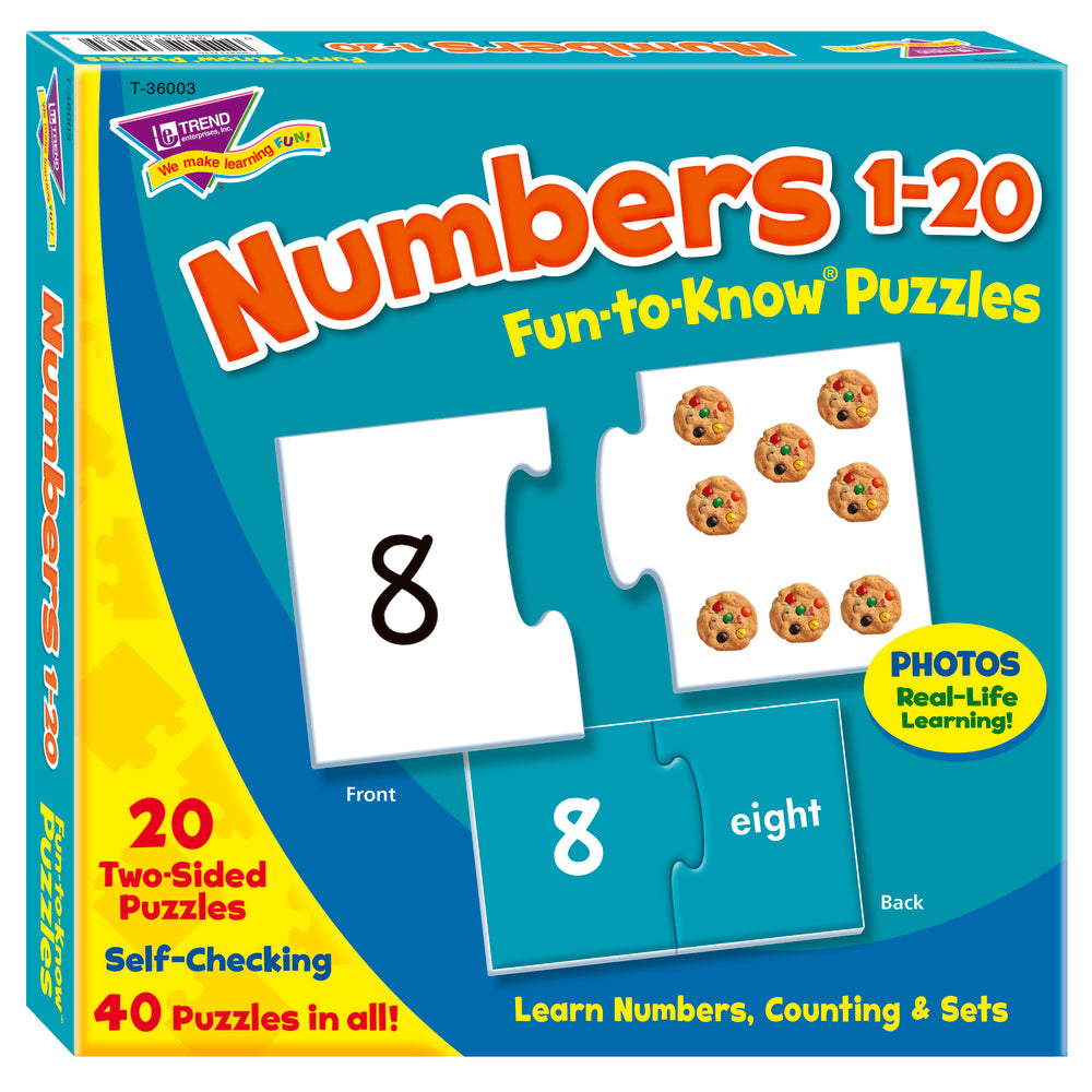 Puzzle amusant de 40 pièces de Trend Enterprises - Numéros 1 à 20
