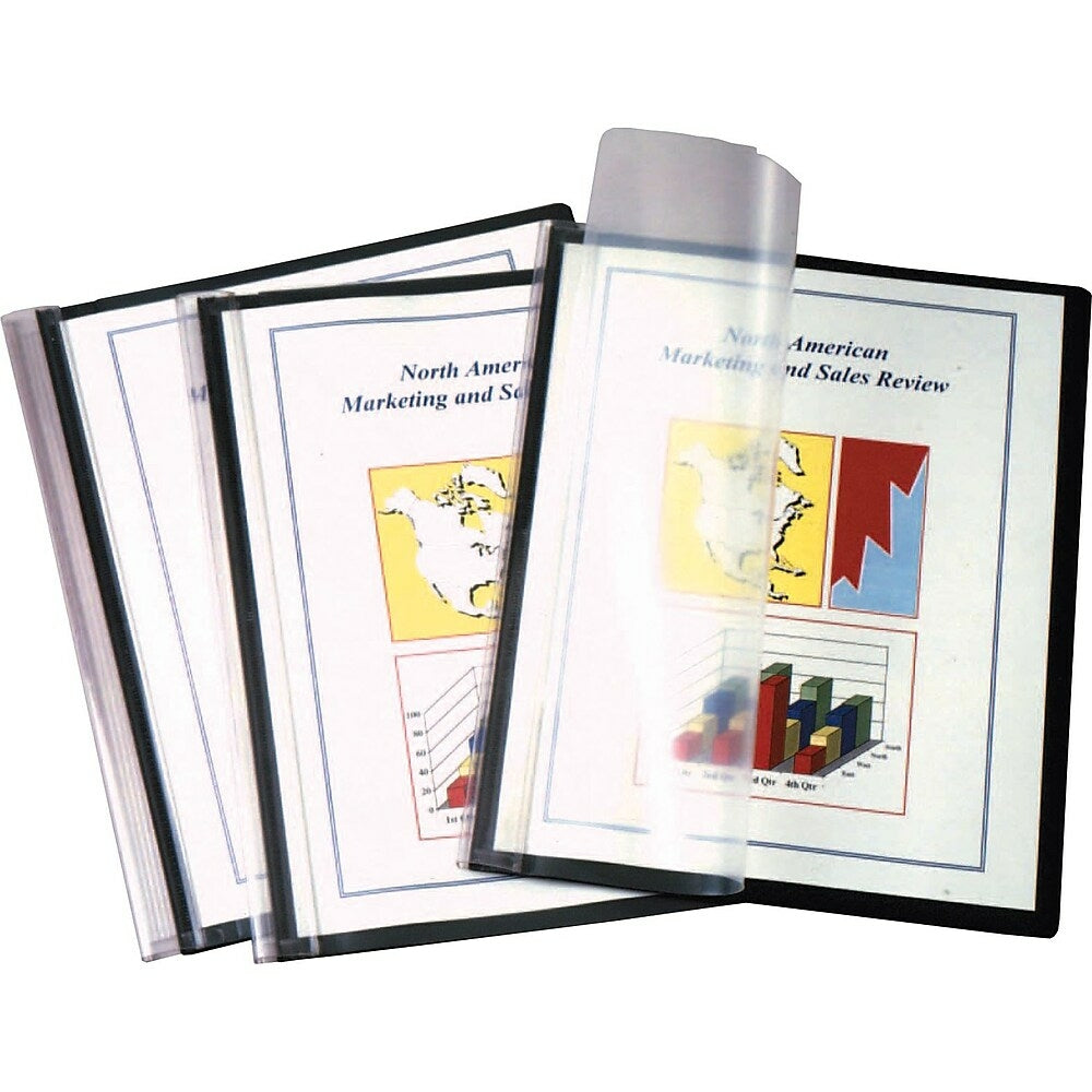 Protège-documents Oxford Grip Lock, format lettre, noir, lot de 3