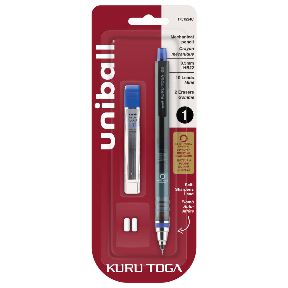 uni-ball Kuru Toga Mechanical Pencil Starter Kit - (0.5mm) HB#2 - 1 Pack