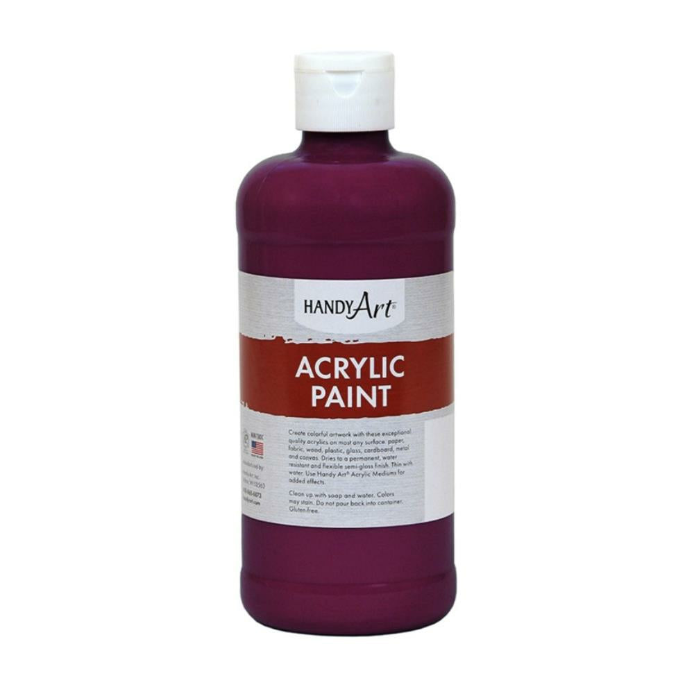 Handy Art Acrylic Paint, Maroon, 473ml.