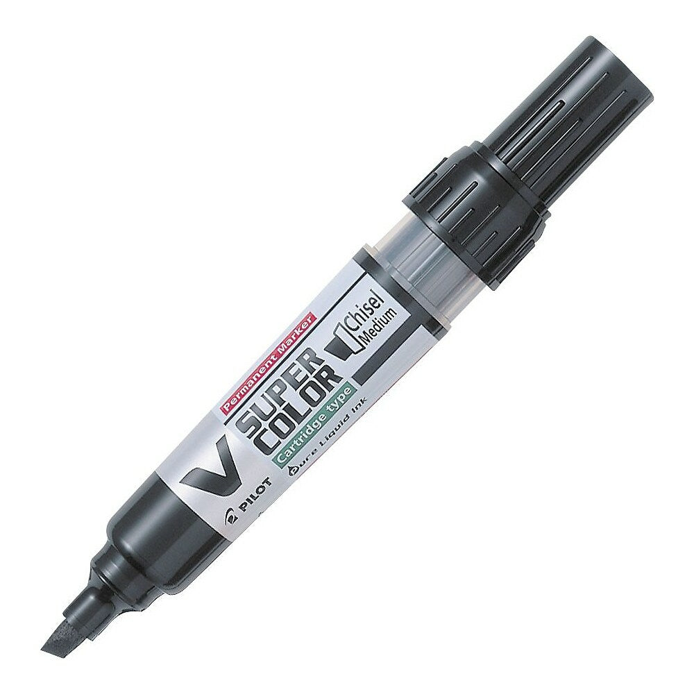 Marqueurs Pilot V Super Color BeGreen - Pointe biseautée - Noir