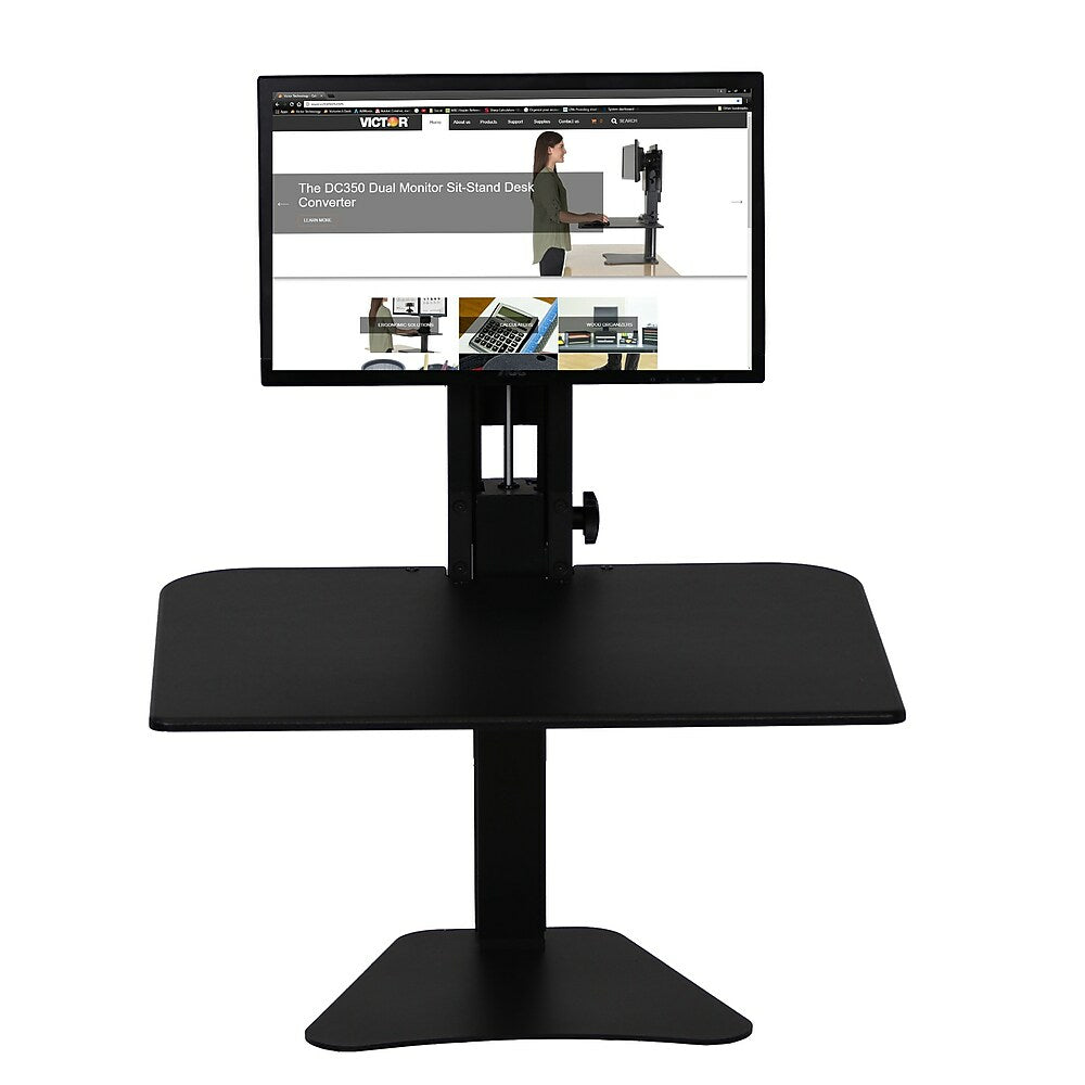 Victor High Rise Manual Single Monitor Standing Desk (DC300)