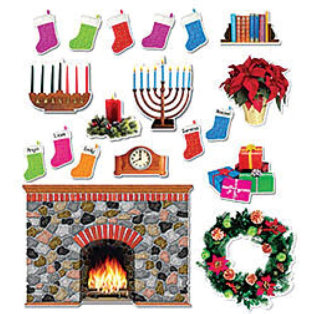 Scholastic Holiday Hearth Bulletin Board Set