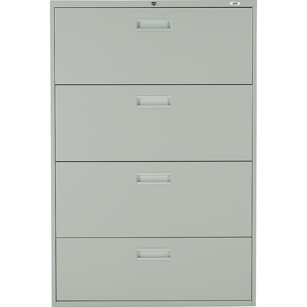 Staples Lateral File Cabinet, 4-Drawer, Grey
