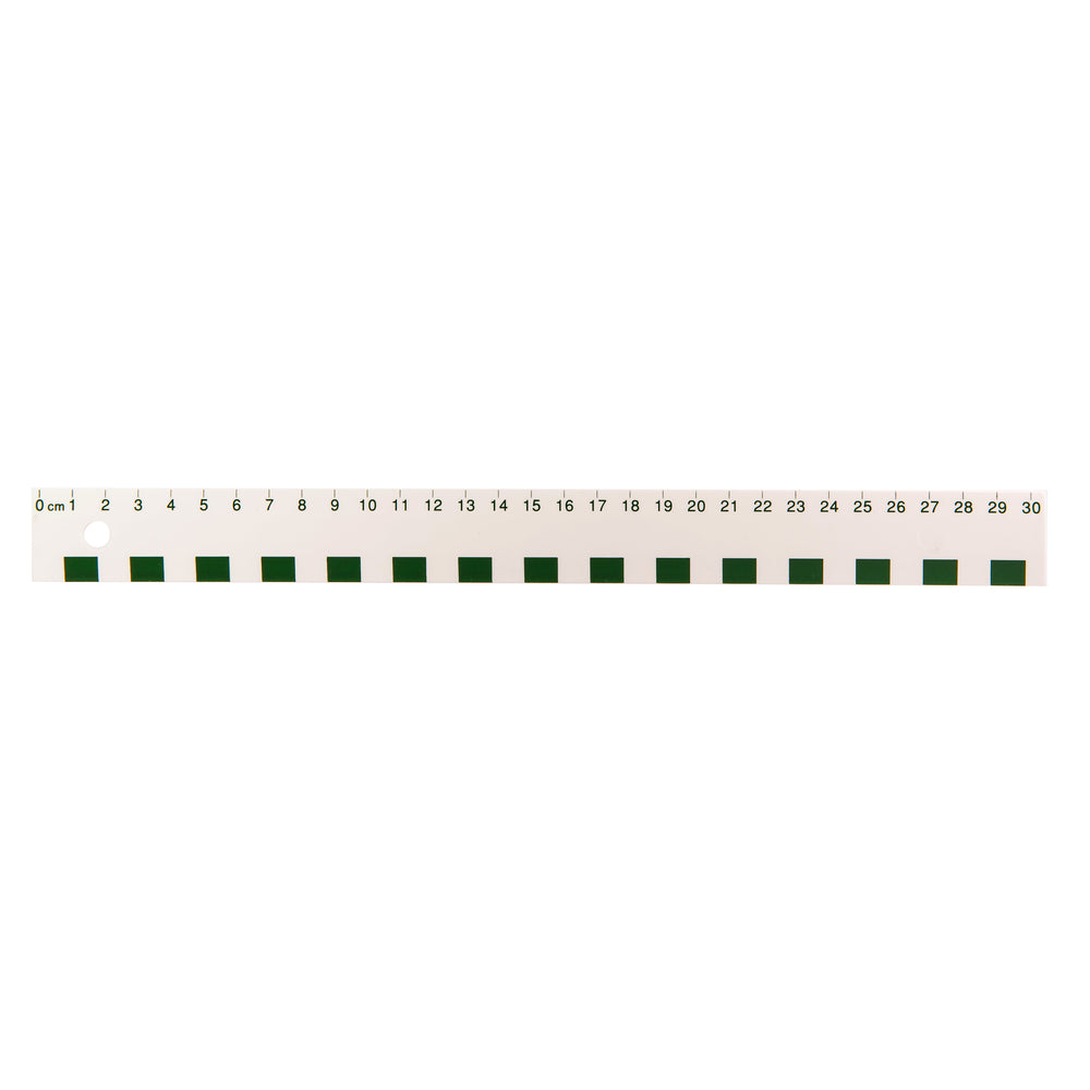 Règle en plastique Westcott - 30 cm - Blanc/Vert