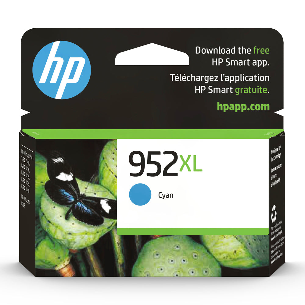 HP 952XL Cyan High Yield Original Ink Cartridge (L0S61AN)