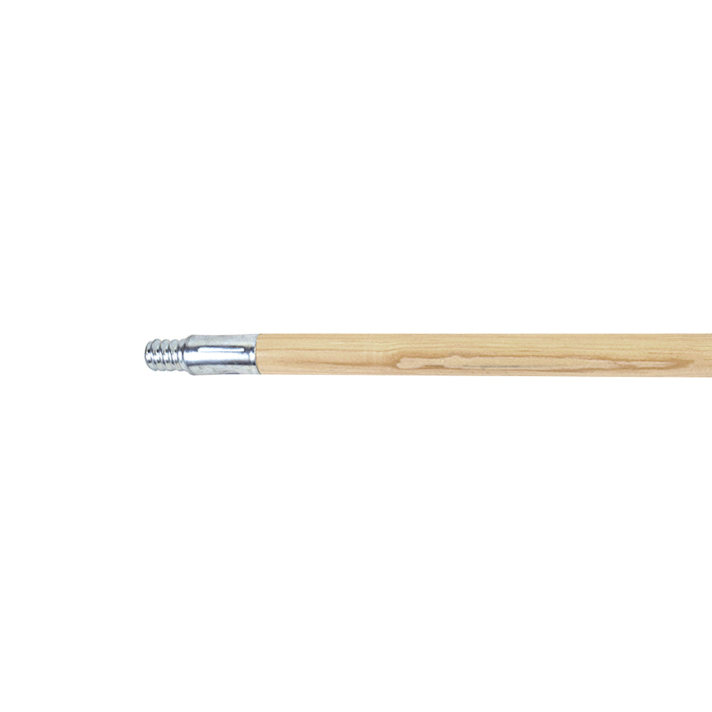 Globe Commercial Wood Handle with Threaded Metal Tip - 54" x 15/16"