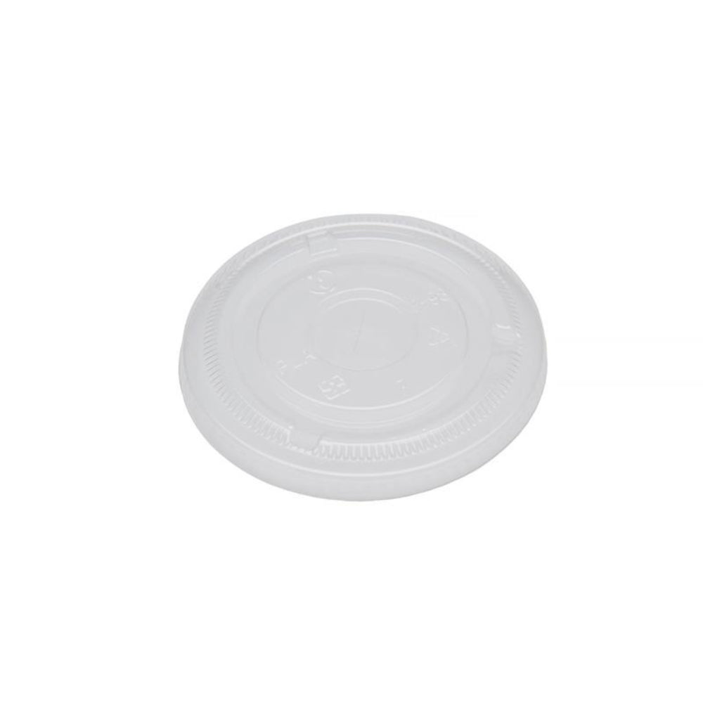 Couvercle plat compostable Eco-Packaging de 98 mm pour gobelets de 12 à 24 oz - Paquet de 1 000
