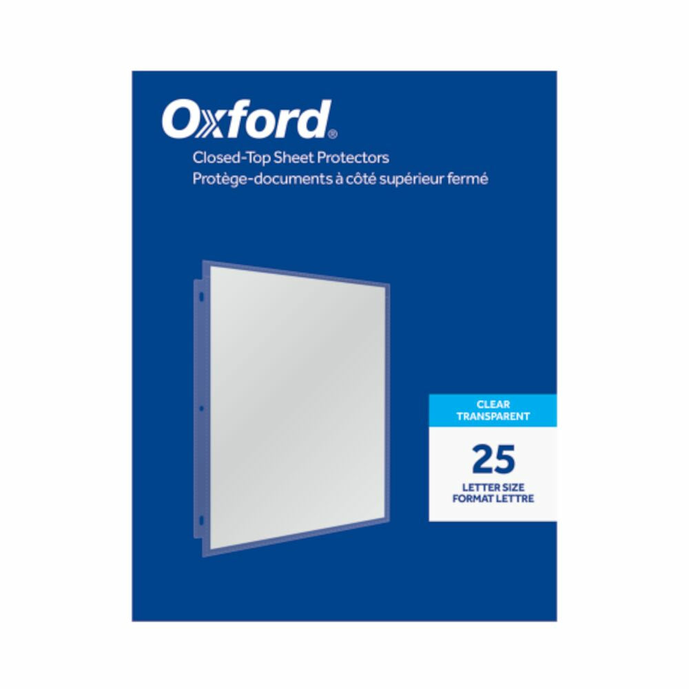 Protège-draps Oxford à couvercle fermé – Transparent – Paquet de 25