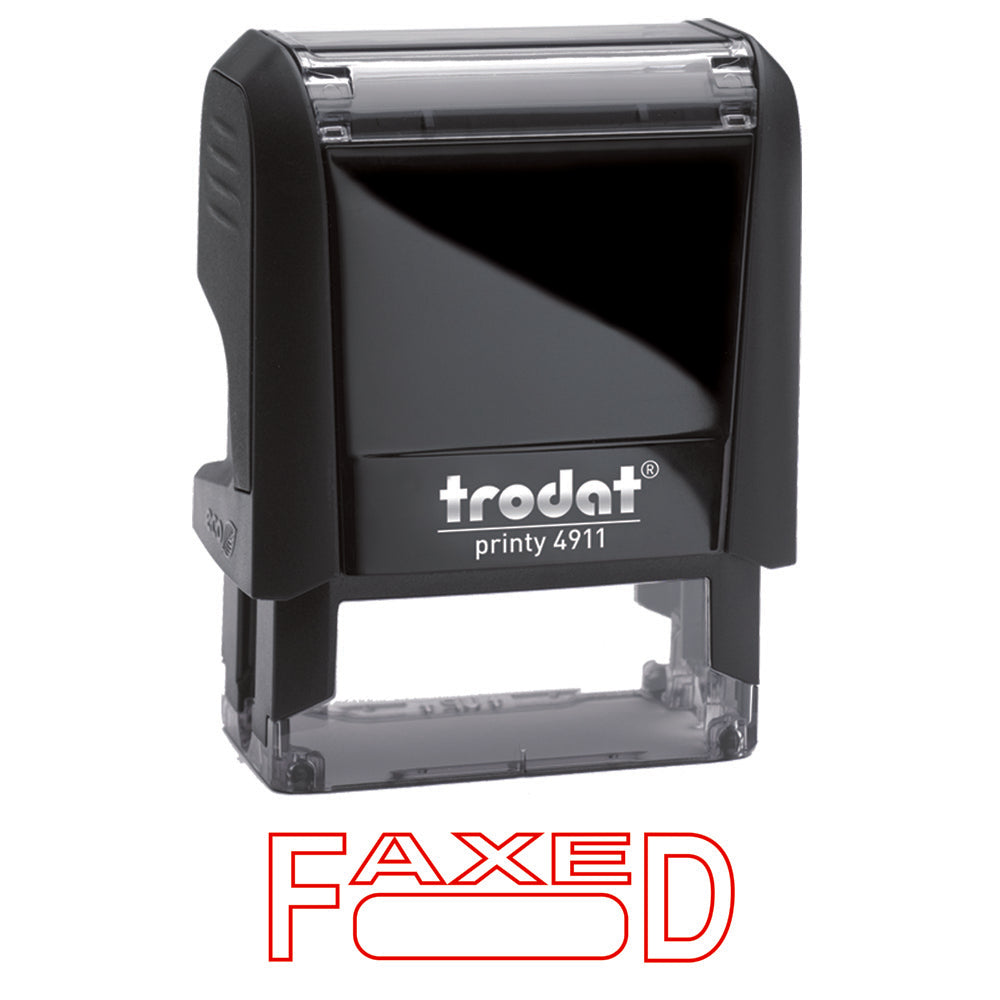 Trodat Printy 4911 Climate Neutral Self-Inking Stamp with Window - "FAXED"