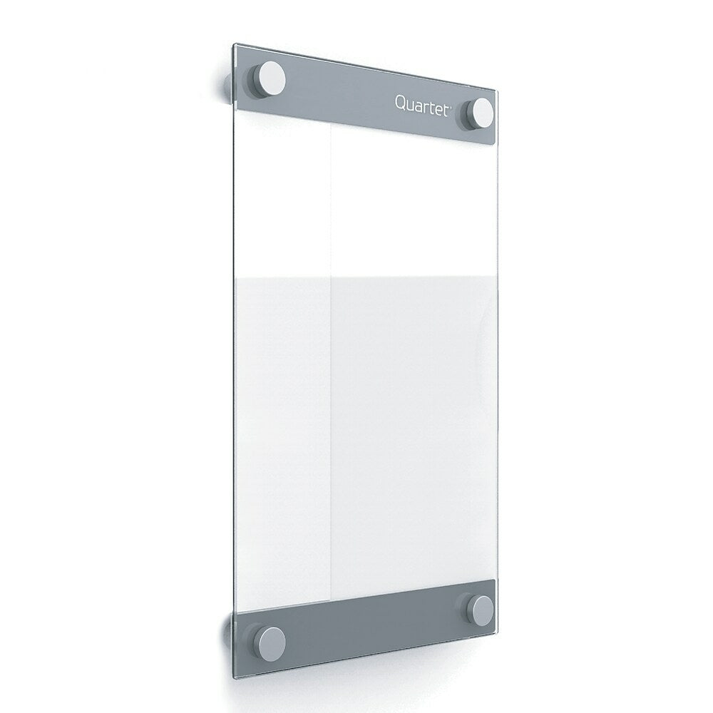 Quartet Infinity Customizable Glass Board, 8-1/2" x 11", Clear (3413899240)