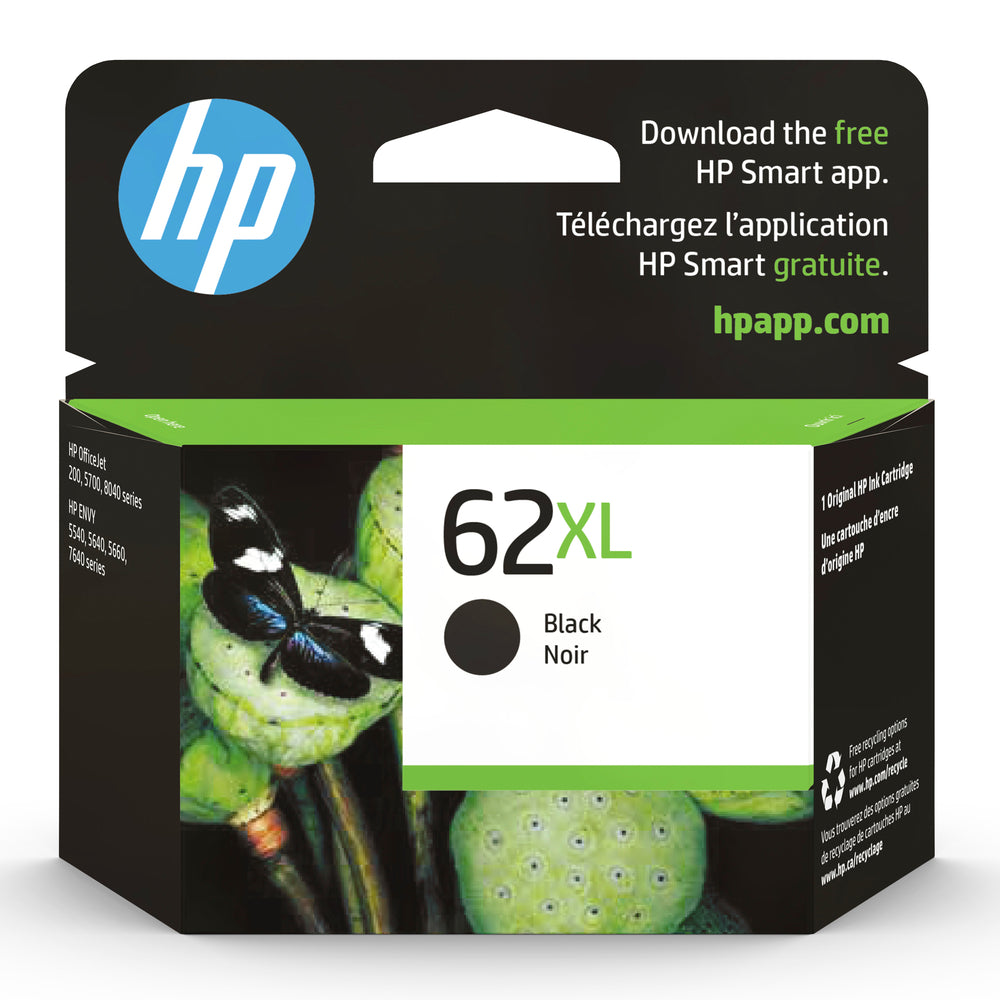HP 62XL Black High Yield Original Ink Cartridge (C2P05AN)