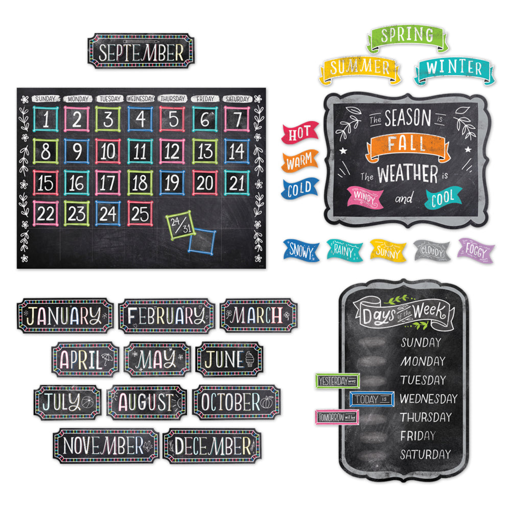Creative Teaching Press Chalk It Up! Calendar Set Bulletin Board
