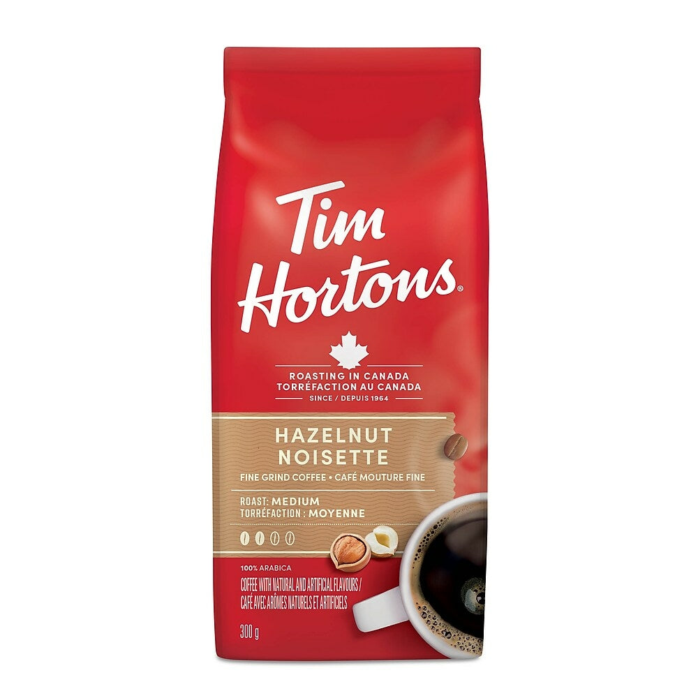 Tim Hortons Hazelnut Light Medium Roast Ground Coffee - 300g