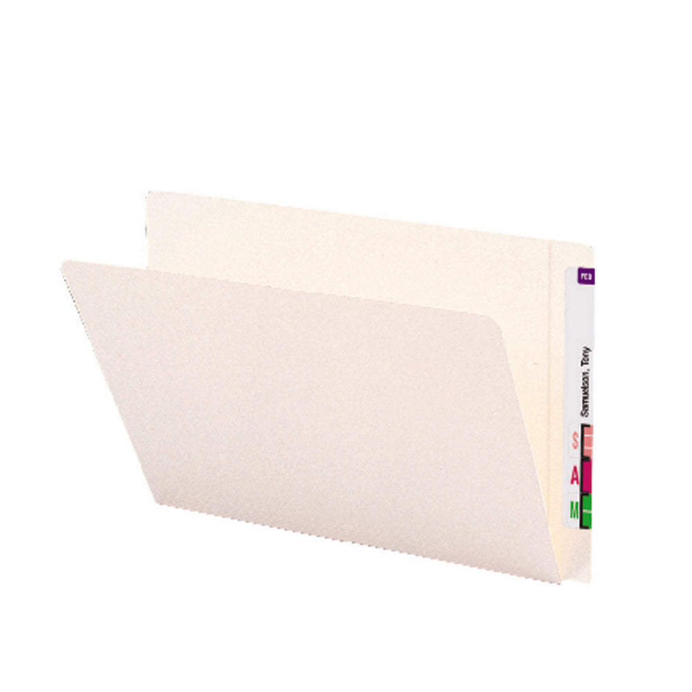 Smead Extended Reinforced Tab Folders - Ivory - Legal Size - 11 pt. - 3/4" Expansion - 100 Pack