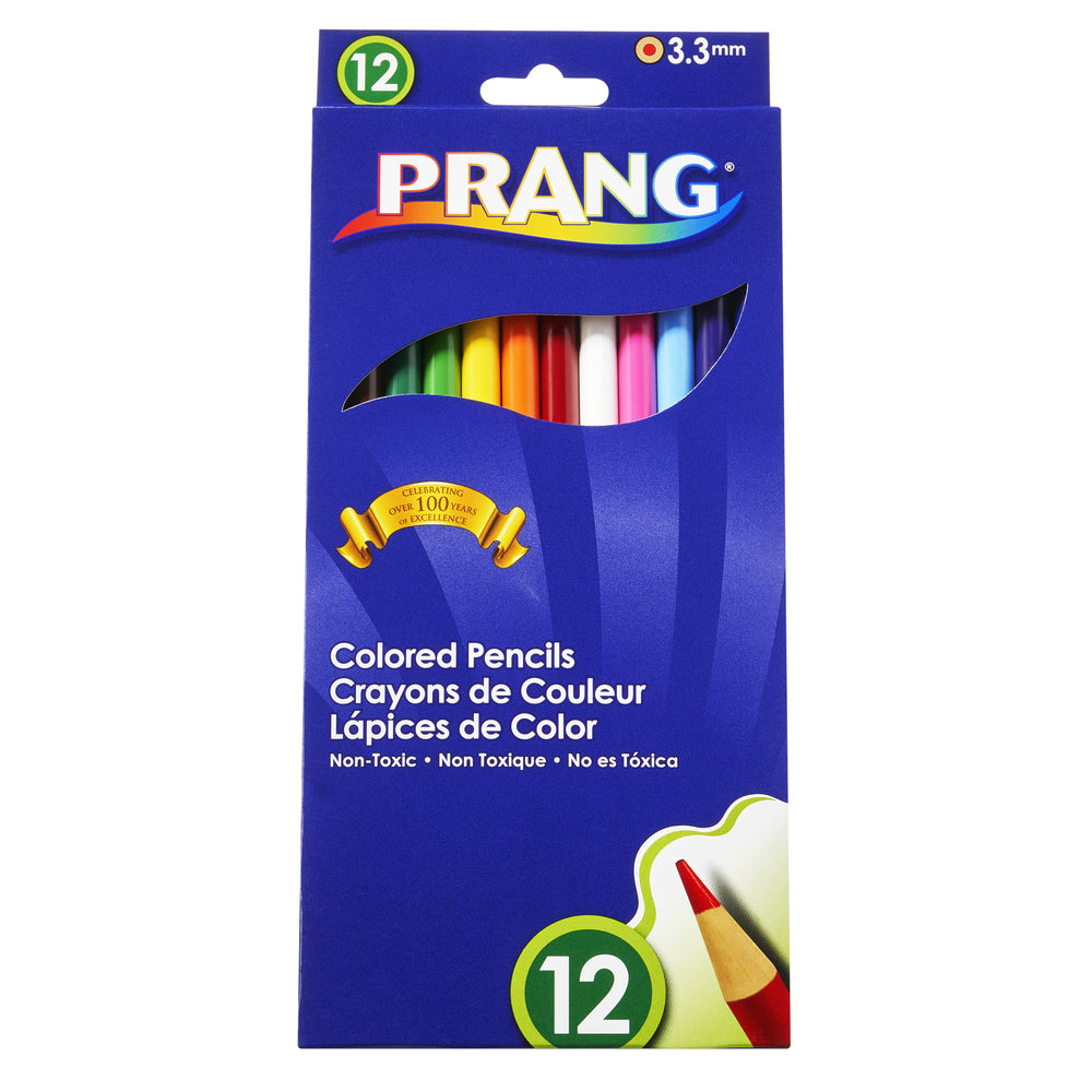 Prang Thick Core Coloured Pencils - Assorted - 12 Pack