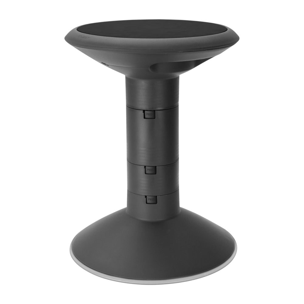 Storex Adjustable 12-18" Wiggle Stool - Non-Slip Base - Black