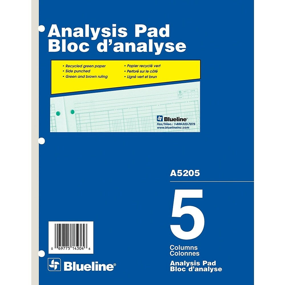 Bloc d'analyse Blueline, A5205, 5 colonnes