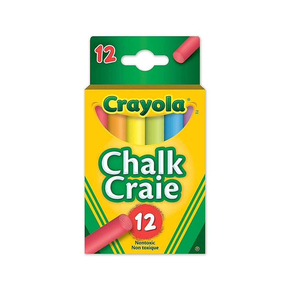 Crayola Colourex Chalk, Assorted Colours, 12 Pack