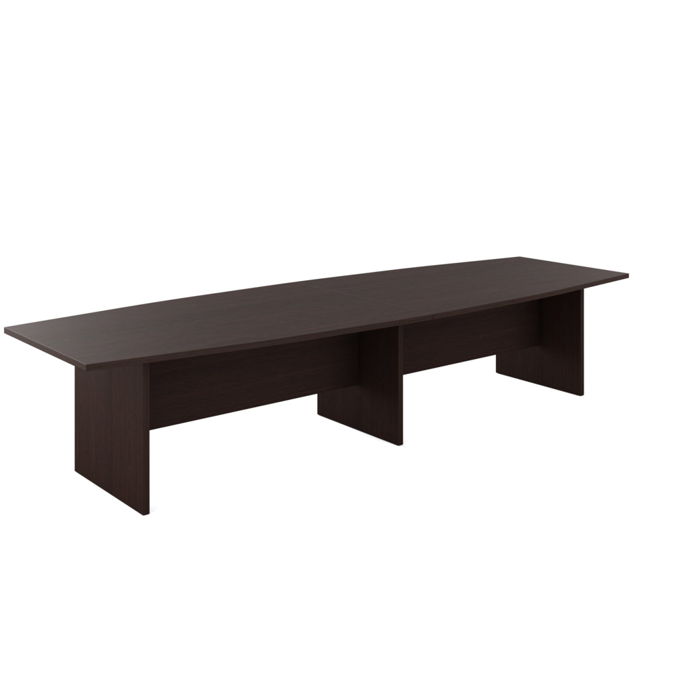Offices to Go Newland Boat Shaped Boardroom Table - 144" - Dark Brown