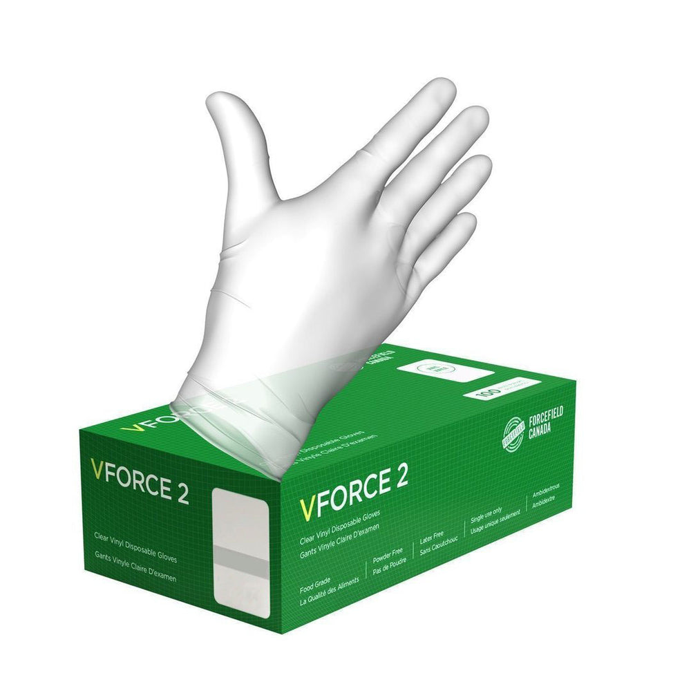 Forcefield Food Grade Clear Vinyl Gloves - XL - 1000 Pack