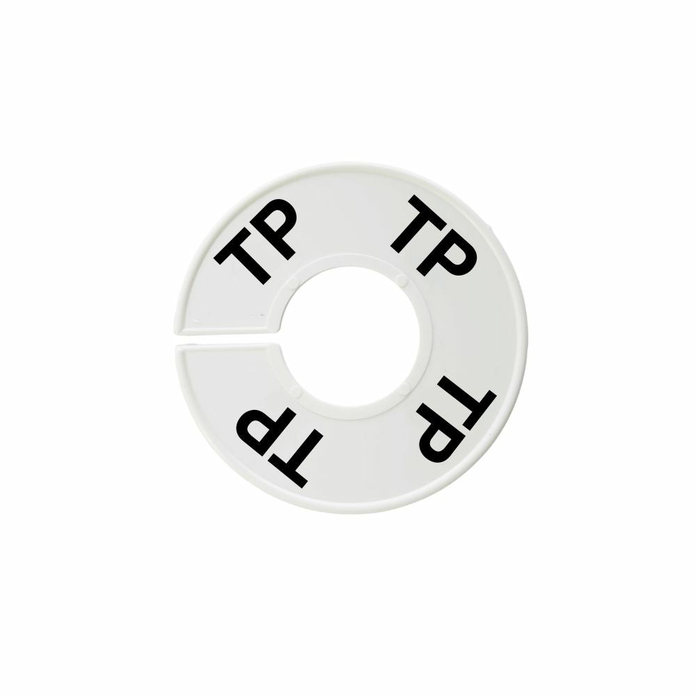 Eddie's Round Size Divider - French TP - White Sizer with Black Print - 100 Pack