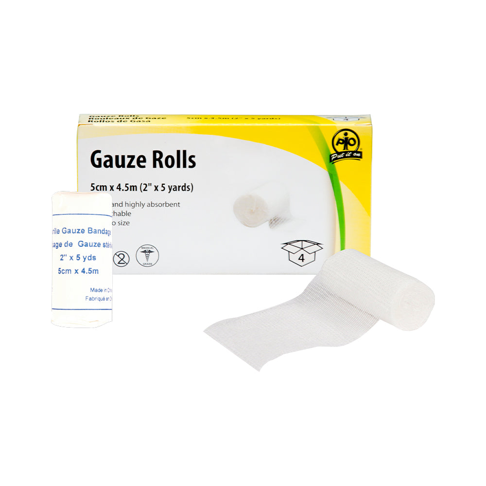 Wasip Gauze Roll - 2" x 4.5m - 4 Pack