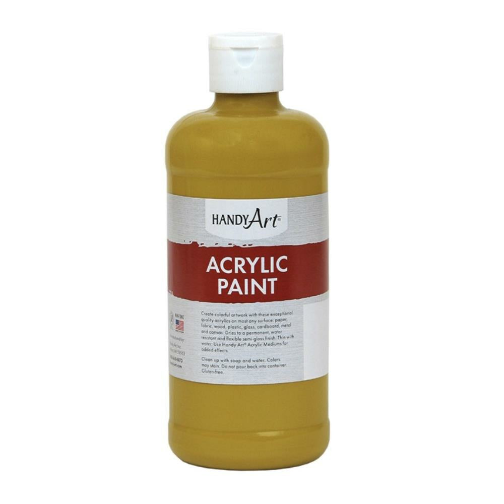 Handy Art Acrylic Paint, Yellow Oxide, 473ml.