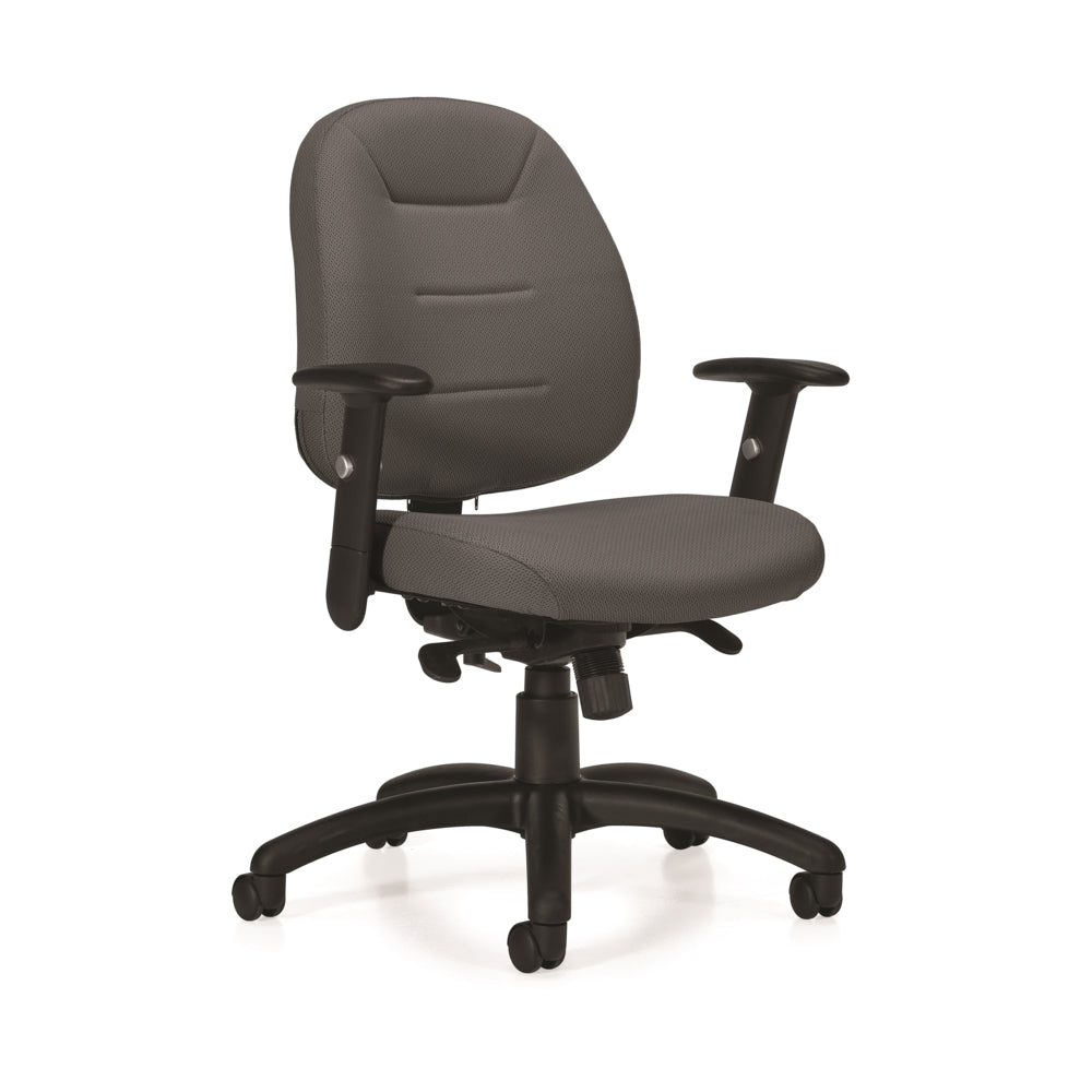 Global ErgoComfort Low Back Synchro-Tilter Chair - Grey