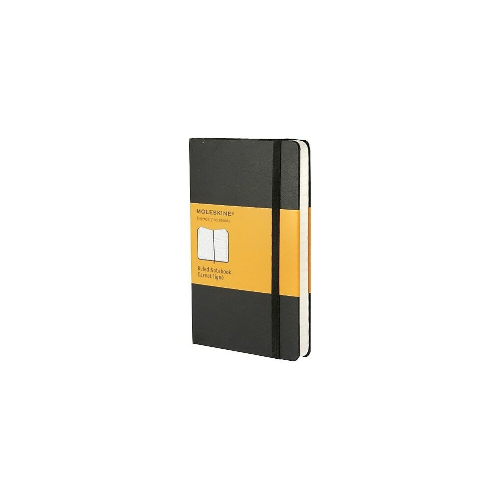 Moleskine Classic Black Hard Cover Pocket Ruled Notebook, 3-1/2" x 5-1/2"