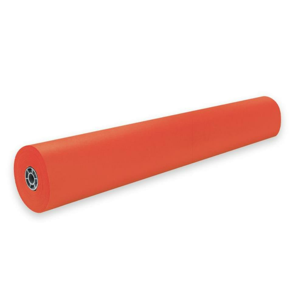 Papier kraft couleur arc-en-ciel, finition double, orange, 91,4 cm x 304,8 m, 1 rouleau