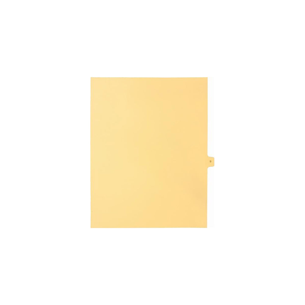 Onglets numériques Sterling Singles, n° 9, chamois, format lettre, coupe 1/15, paquet de 25