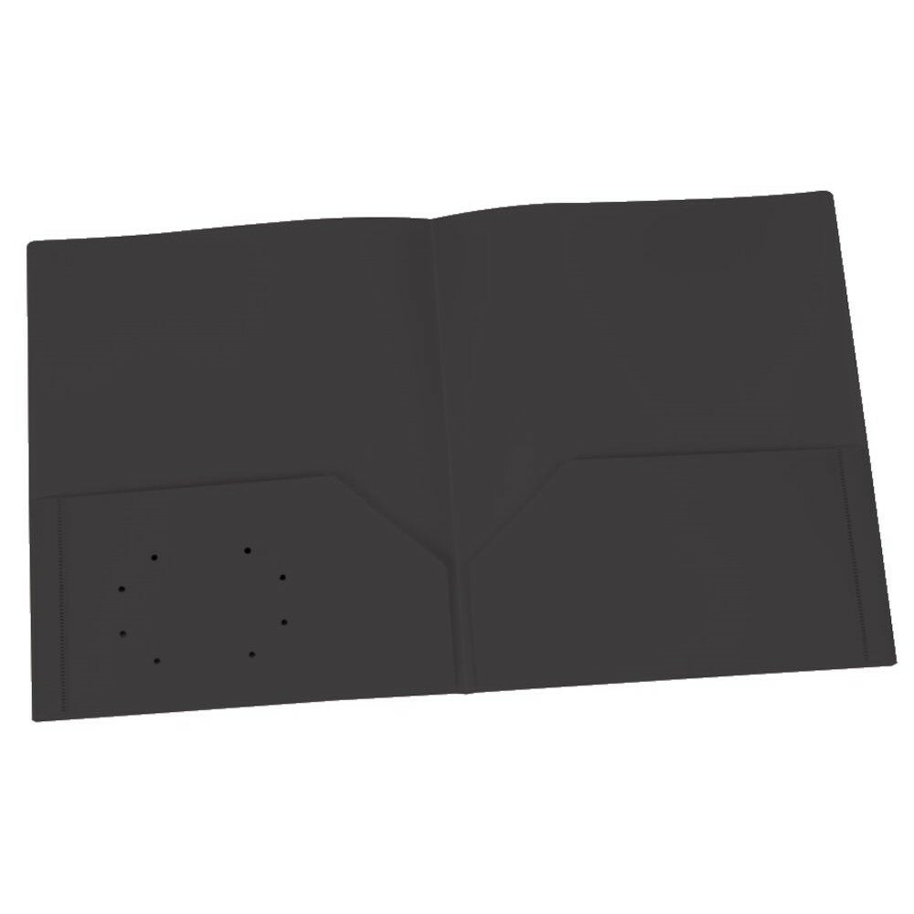 Chemises Oxford Poly à deux pochettes - Format lettre - Noir - Paquet de 25