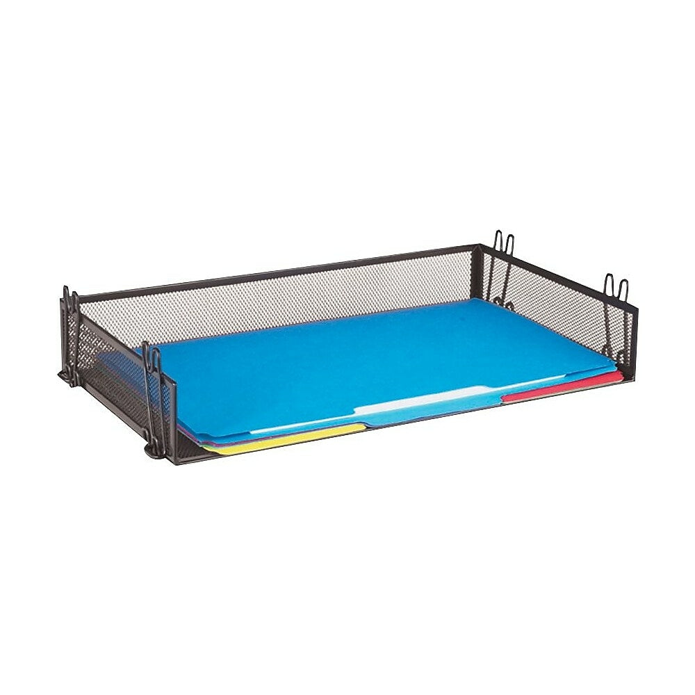 Staples Metal Mesh Stackable Tray - Legal Size - Black