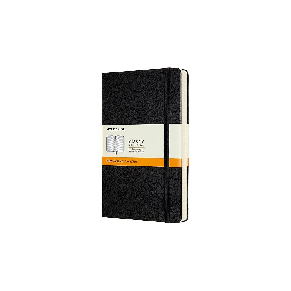 Carnet Moleskine Classic Expanded, grand format, ligné, noir, couverture rigide (QP060EXP)